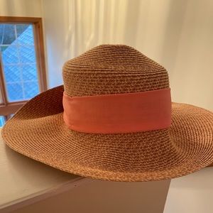 Nine West mixed braid scarf floppy hat